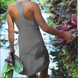 Toad&Co the tech tomboy racer back dress in charcoal grey color size xs